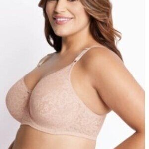 Bali Lace & Smooth Underwire Bra Rose Size 34DD New